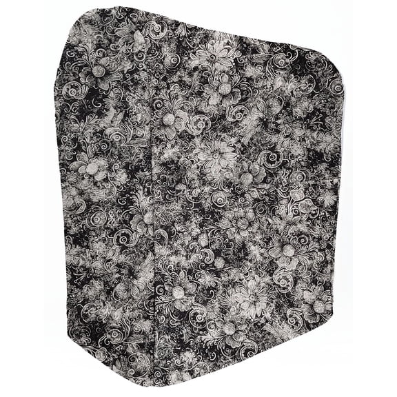 Floral Garden Cover Compatible with Kitchenaid Stand Mixer by Penny's Needful Things (Black & Gray, 4.5qt / 5qt Tilt Head)