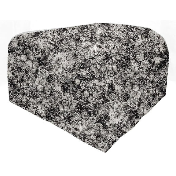 Floral Garden Cover Compatible with Ninja Foodi Grill by Penny's Needful Things (Black & Gray)