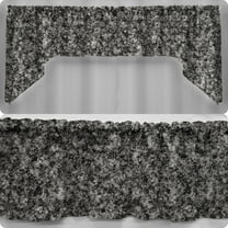 Floral Garden Curtain Panels by Penny's Needful Things (Set of 2) 24 Inch Long LINED (Black & Gray)