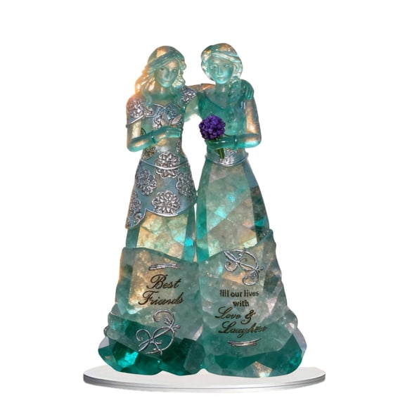 Floral Garden Desk Decor for Women Gi-rls, Inspirational Sister Best Friend Gift, 2D Art Tabletop Ornament for Office Home Garden Decoration