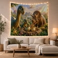 thumbnail image 1 of Floral Garden Family with Dinosaurs Prehistoric Left Long, Mystical Fantasy for Space Lovers, Galaxy Room Decor, Valentine'S Day Gift, Tapestry Wall Hanging for Bedroom and Dorm, 1 of 7