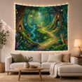thumbnail image 1 of Floral Garden Forest with Winding Stone Pathway Recedes, Mystical Fantasy for Space Lovers, Galaxy Room Decor, Mother'S Day Gift, Tapestry Wall Hanging for Bedroom and Dorm, 1 of 7