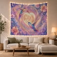 thumbnail image 1 of Floral Garden Hummingbirds with Flight Diagonally Each Other, Mystical Fantasy for Space Lovers, Galaxy Room Decor, Valentine'S Day Gift, Tapestry Wall Hanging for Bedroom and Dorm, 1 of 7