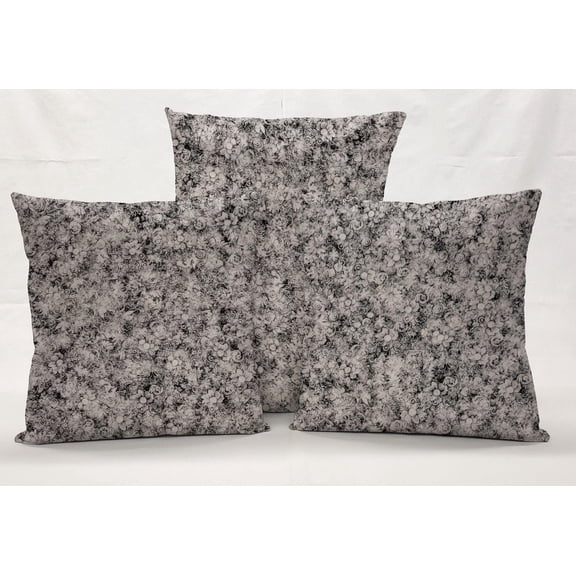 Floral Garden Pillowcase / Pillow Cover by Penny's Needful Things (14 x 24) (Silvery Gray)