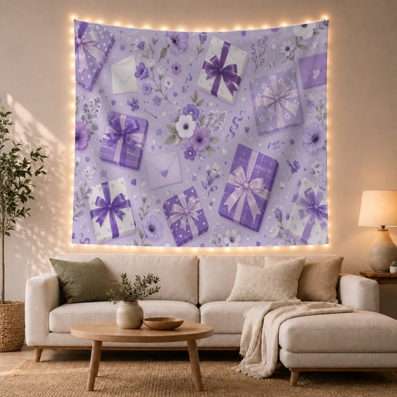 Floral Garden Scattered with Main Numerous Boxes, Mystical Fantasy for Space Lovers, Aesthetic Wall Decor, Valentine'S Day Gift, Tapestry Wall Hanging for Dorm and Living Room
