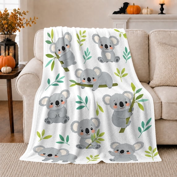 Floral Garden Scene Blooms And Leafy Accents Cheerful Botanical Style Flower Lovers Vintage Botanical Garden Warm Flannel Blanket, Mother's Day Gift for Sunroom and Bedroom Home Decor