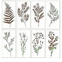 Floral Garden Stencils for Wood Painting, Sunflower Wildflower Fence Stencil Set for DIY Outdoor Decor, Reusable Large Wall Stencils for Spray Paint Crafts, Yard Art and Mural Projects