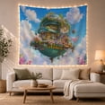 thumbnail image 1 of Floral Garden Tiered with Floating Vessel Combines Elements, Mystical Fantasy for Space Lovers, Galaxy Room Decor, Mother'S Day Gift, Tapestry Wall Hanging for Bedroom and Dorm, 1 of 6