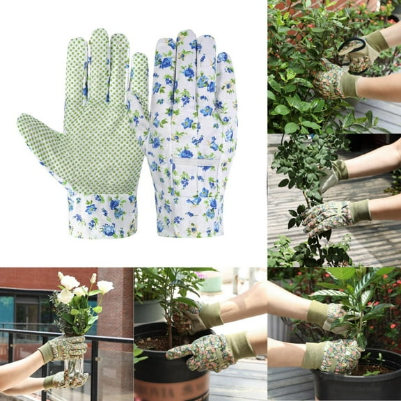 Floral Gardening Gloves for Women/Ladies,Non-Slip Grip Garden Work Gloves,Thorn-Proof Puncture-Resistant Work Gloves(A,1 Pair of Gloves)