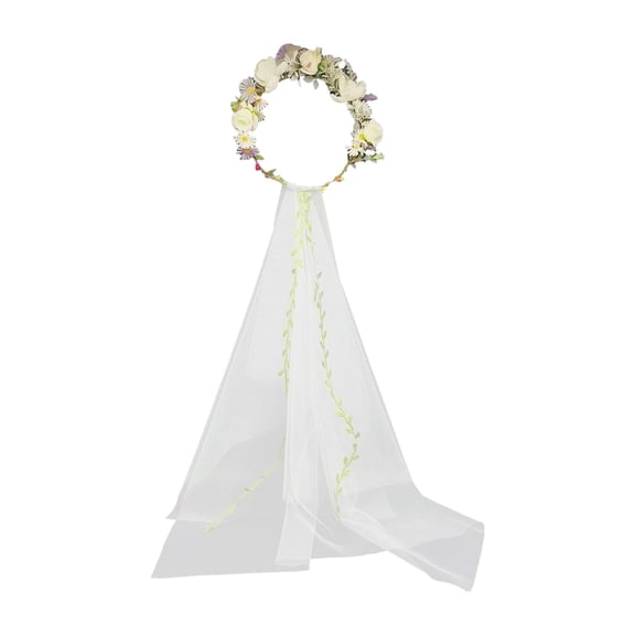 Floral Garland Wedding Bridal Fashion Accessory Flower Crown Floral Headband for Wedding Engagement Party Favor Gift Beach Seaside