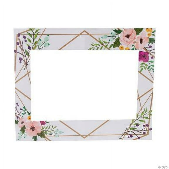 Floral Geometric Photo Booth Frame, Birthday, Party Decor, 1 Piece