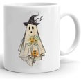 thumbnail image 1 of Floral Ghost Mug, Ghost Halloween Mug, Halloween Mugs For Mom Dad Best Friends 11oz 15oz Ceramic Coffee Gifts For Family Friend Men Women On Birthday Christmas Anniversary, 1 of 6