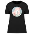 thumbnail image 1 of Floral Girl Head Silhouette T-Shirt Women -Image by Shutterstock, Female Large, 1 of 2