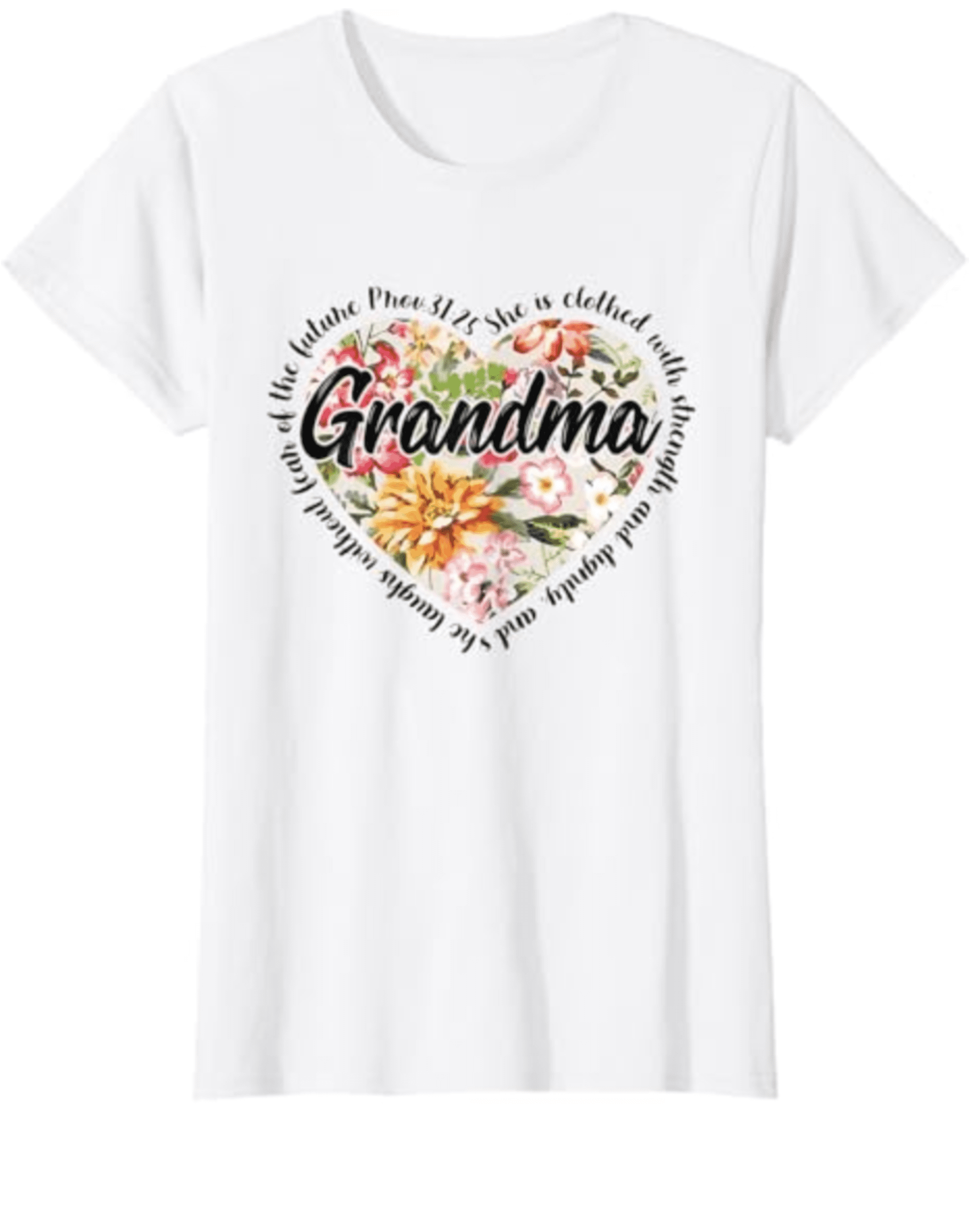 Floral Grandma Mothers Day Christian Bible Verse Religious T-Shirt ...