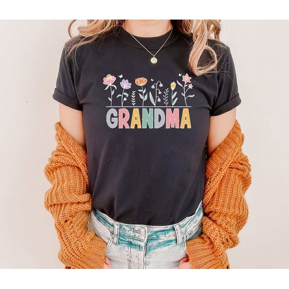 Floral Grandma T-Shirt, Grandmom Shirt, For Grany, Mother'S Day, Floral Tee, Trendy Shirt, For New Grand Mummy,