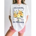 thumbnail image 1 of Floral Graphic Tee, French Flower Shirt, France TShirt, Garden Shirt, Provence Flower Market Tee, Oversized Summer Shirt, 1 of 5