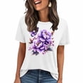 thumbnail image 1 of Floral Graphic Tees for Women Women's Vintage Flowers Shirt Casual Boho Floral Printed T-Shirt Sunflower Wildflowers Graphic Tees Tops for Girls, 1 of 4