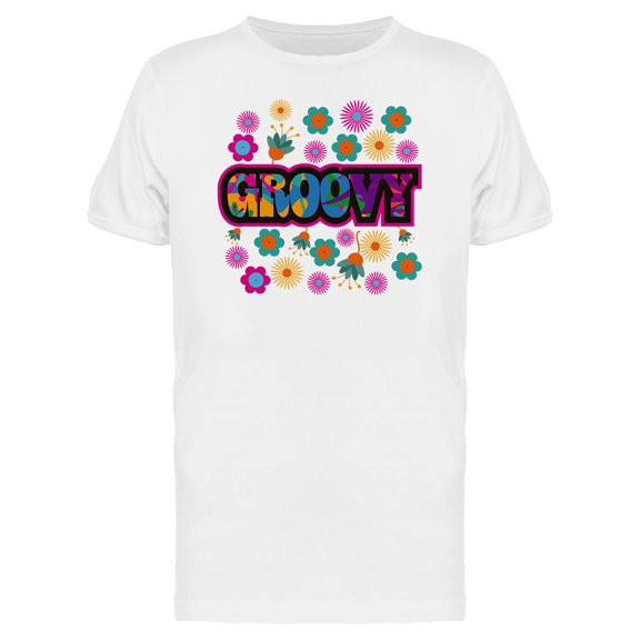 Floral Groovy T-Shirt Men -Image by Shutterstock, Male Medium