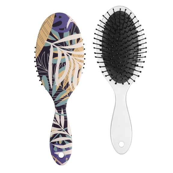 Floral Hair Brush - Smoothing Anti-Frizz Paddle Brush, Works on Straight, Curly & Thick Hair