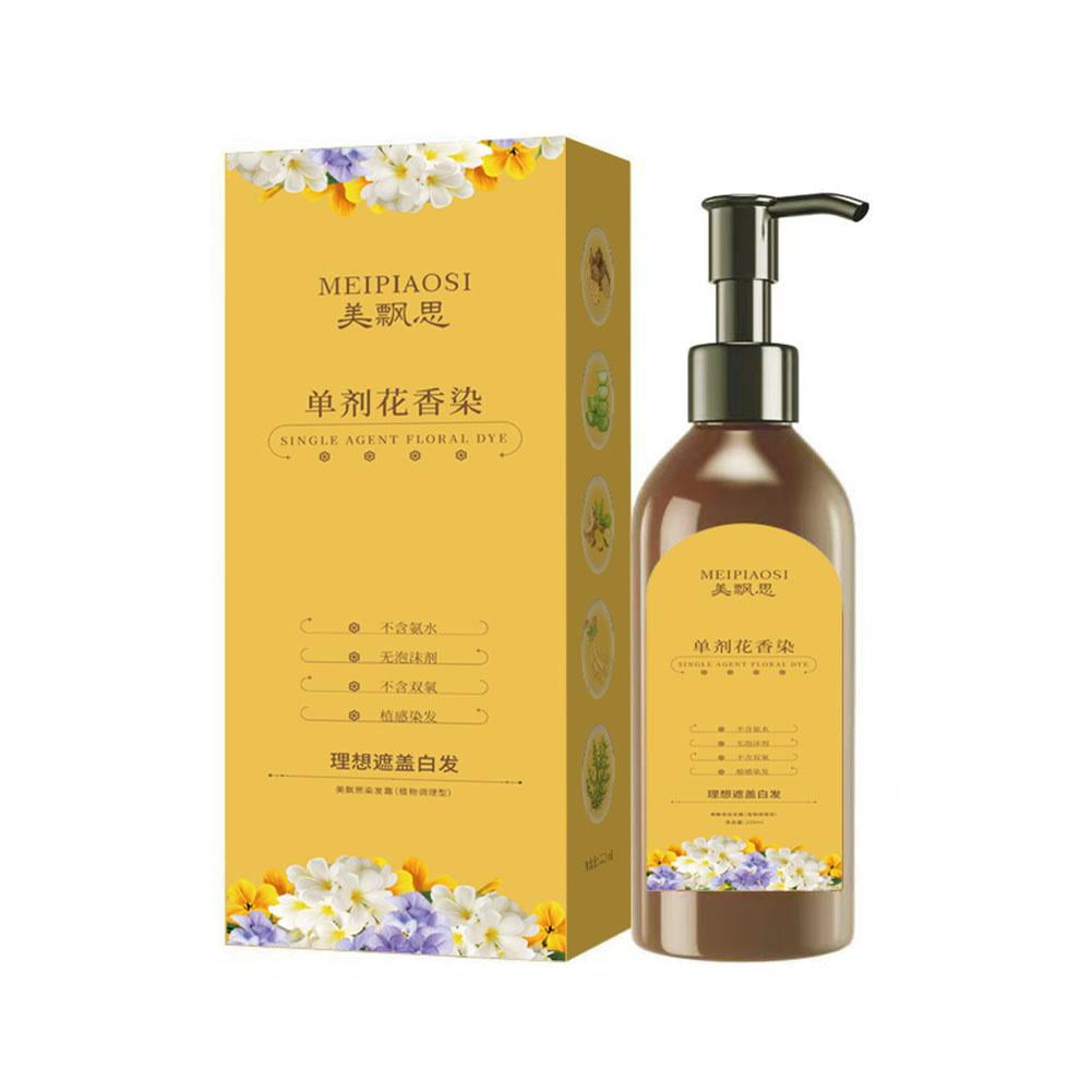 Floral Hair Dye Plant Extract Hair Dye Essence 300ml Covering White ...