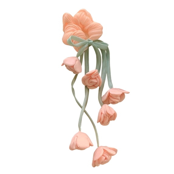 Mabel Floral Scrunchie Hairband in Orange main image 1