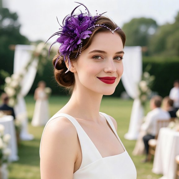 Floral Hairband For Performances And Parties Sparkly Headpiece For Dance Stage Holiday Celebrations Festive Events Elegant Accessory For Stage And Stage Show, Purple