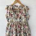 thumbnail image 1 of Floral Handblock Print Cotton Dress ,Handmade Dress ,Sketer Circle Dress, Flapper Dress, Blousen Dress,Long And Short Dress, 1 of 6