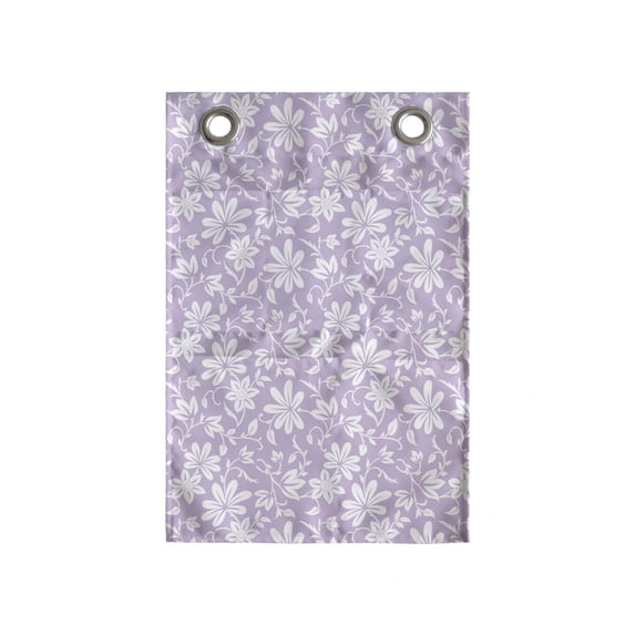 Floral Hanging Pocket Organizer, Swirly Blossoming Spring Bouquets Branches Botanical Garden Pastel Yard Spring, Printed Polyester Storage Bag with Pockets, 14" x 20", Lilac and White