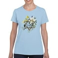 thumbnail image 1 of Floral Hanukkah C T-Shirt Women -Grace Popp Designs, Female 4X-Large, 1 of 4