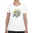 thumbnail image 1 of Floral Hanukkah C T-Shirt Women -Grace Popp Designs, Female Medium, 1 of 4