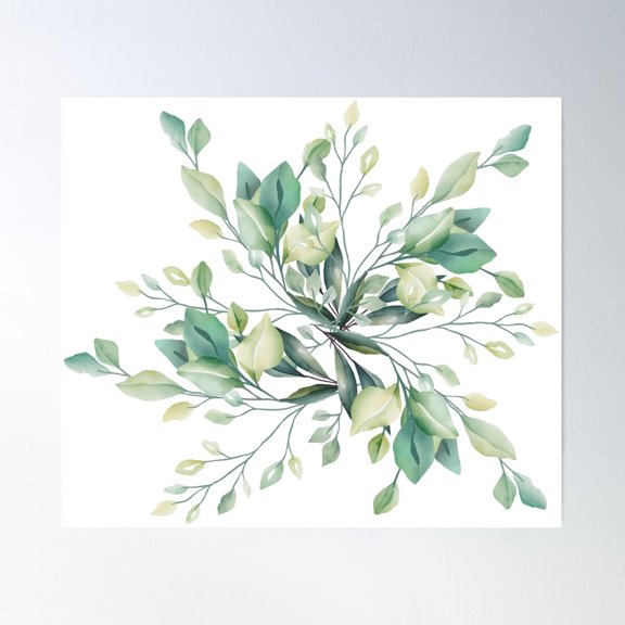 Floral Harmony Poster Wall Art, Modern Wall Decor For Living Room Bedroom, 8x12 UNFRAMED