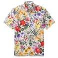 thumbnail image 1 of Floral Hawaiian Shirt For Men Colorful Button-down Shirt Short Sleeve 100% Cotton Shirt Sunlight Florals, 1 of 8