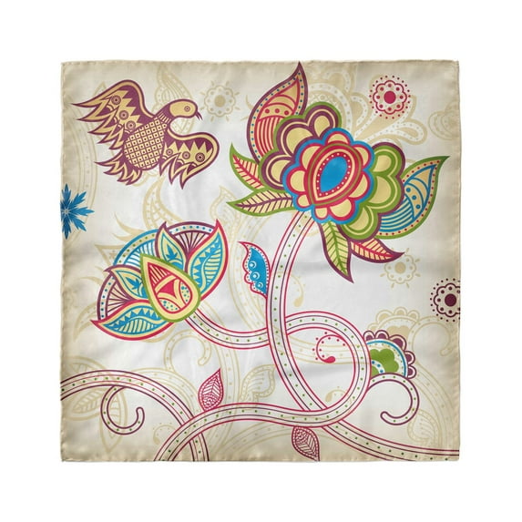 Floral Head Scarf, Flower Petal Shabby Plant, Head Wrap, 3 Sizes, by Ambesonne