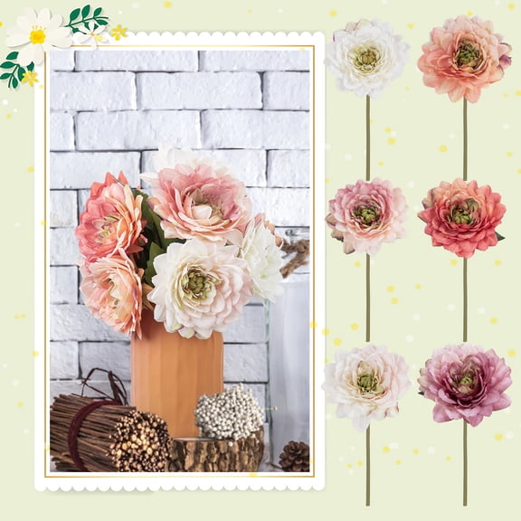 Floral Head for Home High Flower Arrangement Ideal for Living Room Display,28.5 cm,Red