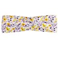 thumbnail image 1 of Floral Headband, Purple Leaves and Yellow Flowers Watercolor Foliage and Petals Summer Season, Elastic and Soft Women's Bandana for Sports and Everyday Use, Grey Red Coconut, by Ambesonne, 1 of 3