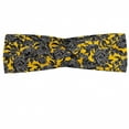 thumbnail image 1 of Floral Headband, Rhythmic Grunge Style Peonies Sketch Like on a Summer Tone Background, Elastic and Soft Women's Bandana for Sports and Everyday Use, Grey Red Coconut, by Ambesonne, 1 of 3