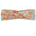 thumbnail image 1 of Floral Headband, Romantic Poppy Flowers with Leafy Stems in Vases Pastel Tone Entangled Composition, Elastic and Soft Women's Bandana for Sports and Everyday Use, Grey Red Coconut, by Ambesonne, 1 of 3