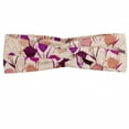 thumbnail image 1 of Floral Headband, Silhouette Pastel Colored Spring Carnations and Tulips with Smudged Petal Background, Elastic and Soft Women's Bandana for Sports and Everyday Use, Grey Red Coconut, by Ambesonne, 1 of 3