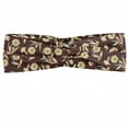 thumbnail image 1 of Floral Headband, Vintage Style Demonstration of Fall Season Tones Flowers Illustration, Elastic and Soft Women's Bandana for Sports and Everyday Use, Grey Red Coconut, by Ambesonne, 1 of 3