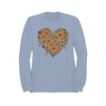 thumbnail image 1 of Floral Heart Design Women's Sweatshirt, 1 of 3