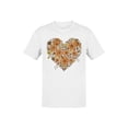 thumbnail image 1 of Floral Heart Design Women's T-shirt, 1 of 3