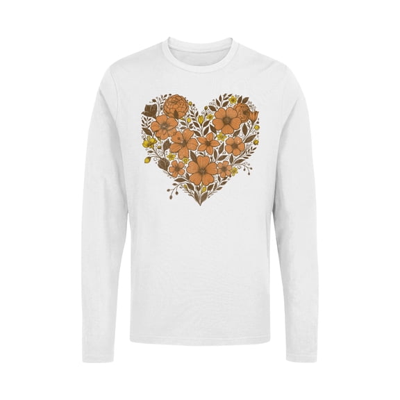 Floral Heart Graphic Women's Long Sleeve