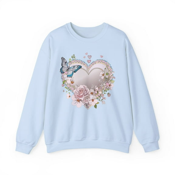 Floral Heart Sweatshirt, Floral Love Sweatshirt, Valentine's Day Sweatshirt, Heart Floral Sweatshirt