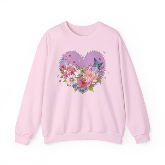 Floral Heart Sweatshirt, Floral Love Sweatshirt, Valentine's Day Sweatshirt, Heart Floral Sweatshirt