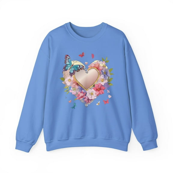 Floral Heart Sweatshirt, Floral Love Sweatshirt, Valentine's Day Sweatshirt, Heart Floral Sweatshirt