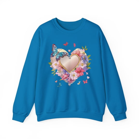 Floral Heart Sweatshirt, Floral Love Sweatshirt, Valentine's Day Sweatshirt, Heart Floral Sweatshirt