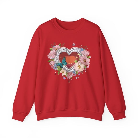 Floral Heart Sweatshirt, Floral Love Sweatshirt, Valentine's Day Sweatshirt, Heart Floral Sweatshirt