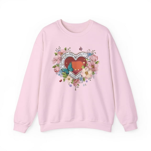 Floral Heart Sweatshirt, Floral Love Sweatshirt, Valentine's Day Sweatshirt, Heart Floral Sweatshirt
