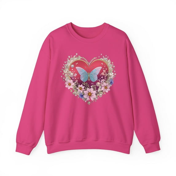 Floral Heart Sweatshirt, Floral Love Sweatshirt, Valentine's Day Sweatshirt, Heart Floral Sweatshirt