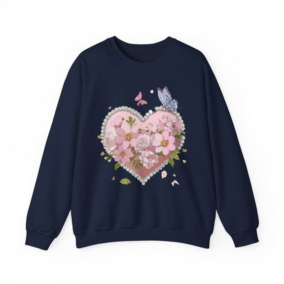 Floral Heart Sweatshirt, Floral Love Sweatshirt, Valentine's Day Sweatshirt, Heart Floral Sweatshirt